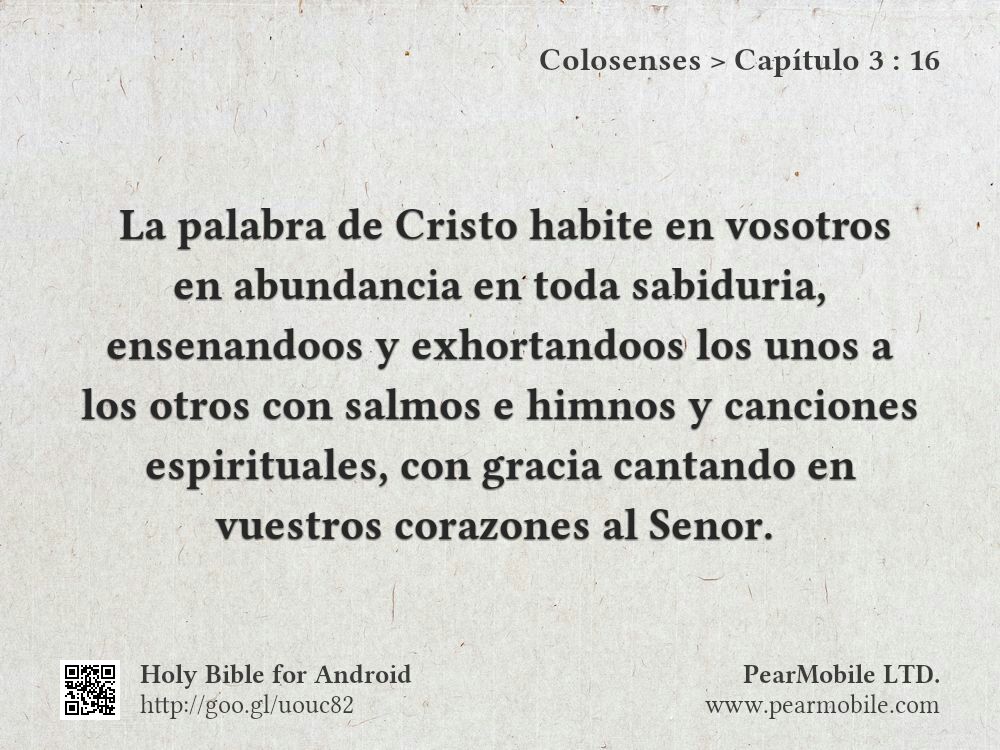 Colosenses, Capítulo 3:16